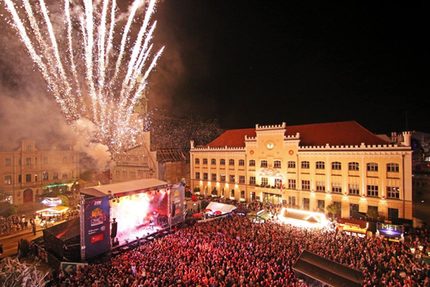 Feuerwerk auf dem Hauptmarkt